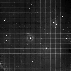 Astronomisk glassplate av Nebula Pleiadene (glassnegativ)
