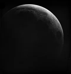 Astronomisk glassplate av måneformørkelsen (1910)