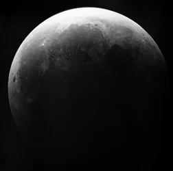 Astronomisk glassplate av måneformørkelsen (1910)