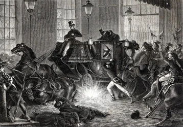 Attack of Felice Orsini against Napoleon III on 01/01/1858 - in “” L