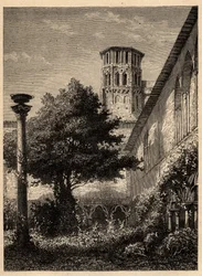 Augustinerkloster (Toulouse) - Le cloitre des Augustins à Toulouse - gravering i "" PATRIE" - PINTUREQUIREQUE BESKRIVELSE AV FRANKRIKE I 6 BIND AV LUCIEN HUARD - slutten av 1800-tallet