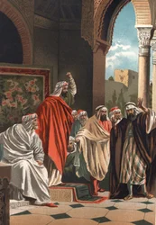Averroés filosof og lege arabisk (1126-1198). fra «Science and its Men» av Louis Figuier. Barcelona 1881