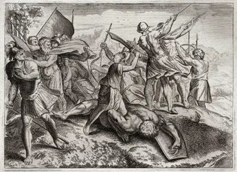 Bibelen til Royaumont, Det gamle testamente: Jonathas Pontiff. Jonathas (Jonathan) etterfølger sin bror Judas Machabee (Maccabee, Macabee) i spissen for opprøret mot selevicidene. Han vant flere seire. Diodot Tryphon overrasker ham til slutt med forræderi