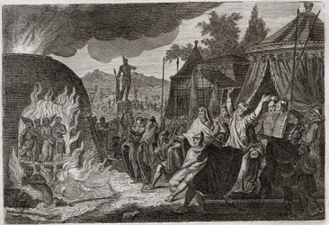 Bibelen til Royaumont, Det gamle testamente: Babylons tre barn i ovnen. Kong Nebukadnesar II kaster tre unge hebraiske menn inn i en brennende ovn, hvorfra de på mirakuløst vis blir befridd. De kalles Ananias, Azarias og Misael (eller Shadrac