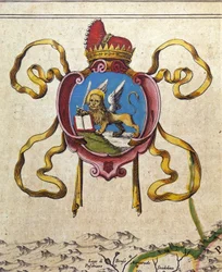 Blazon av Republikken Venezia dekorerer løven til Markus. 1800-tallet