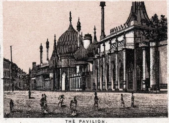 Brighton, England: utsikt over paviljongen. i "" Verden illustrerer 168 visninger"" Udatert (slutten av 1800-tallet)