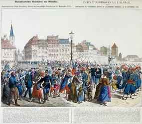 Kapitulasjon av Strasbourg og avgang fra den franske garnisonen, 28. september 1870
