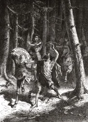 Charles VI (in his madness) in the forest of Le Mans - in “” L