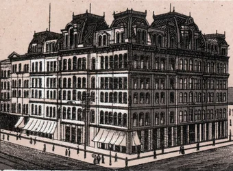 Chicago, USA: utsikt over Field, Leiter & Co. (Field, Leiter & Co. varehus). i "" Verden illustrerer 168 visninger"" Ingen dato (slutten av 1800-tallet)