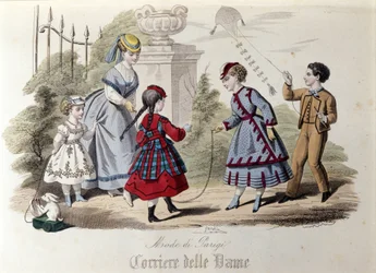 Barnemote i Paris i 1866.