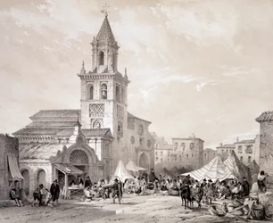 Feria-kirken i Sevilla, "" Kunstnerisk og monumentalt Spania med kjente steder og monumenter i Spania"" av Don Genaro Perez de Villa