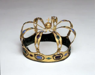 Krone av gull og edelstener av kongen av Italia av Napoleon Bonaparte (1769 - 1821). Risorgimento-museet. Milan