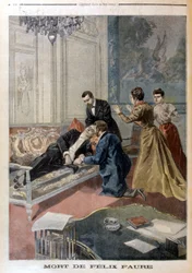Félix Faures død i salongene til Elysée - i "" Le Petite Journal"" av 26.02.1899
