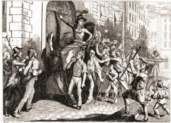 Ødeleggelse av bygningene i Lyon under den franske revolusjonen.