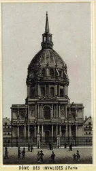 Dome des Invalides i Paris. Kromolitografi fra slutten av 1800-tallet.