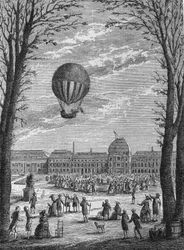 Første flyreise til en hydrogengass-aerostat av Charles og Robert, 1. desember