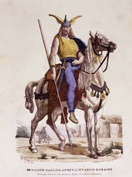 Gallisk rytter etter den romerske invasjonen - i "" Costumes de Paris gjennom århundrene""