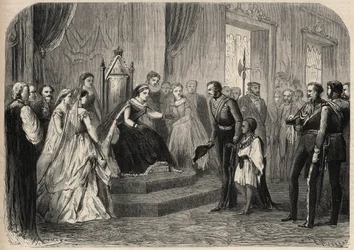 General Robert Cornelis (Cornelius) Napier (1810-1890) introduserte Leul Alemayehou Tewodros (1861-1879), sønn av den etiopiske negus Theodoros II (Tewodros), for dronning Victoria Iere (1819-1901). Gravering i "The Illustrious Universe"