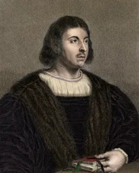 Giovanni Boccaccio (Boccace) 1313-1375 - gravering - 1800-tallet
