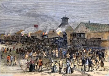 Stor jernbanestreik i 1877, blokade av motorer i Martinsburg, West Virginia