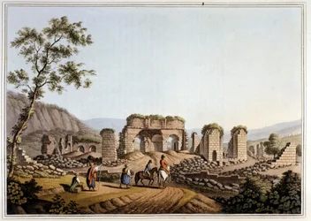 Hellas. Ruinene av Diana-tempelet (artemis) i Efesos