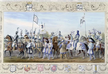 Ryttere «Svarte løver» - i «Englands ridder» av J. Whatman, red. T. M