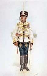 Hussard fra den russiske garde under Nicholas II