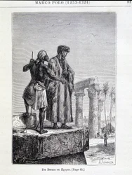 Ibn Battuta (1307-1377) i Egypt - i "" Discovery of the Earth"" av Jules Verne