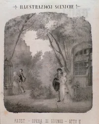 Illustrasjon til andre akt av Faust av Charles Gounod