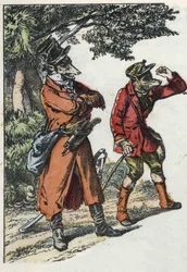 Illustrasjon av fortellingen "Good Mom Sheep"". I "" Fortellinger fra hjemmet for de minste"". Anonym gravering fra 1800-tallet.