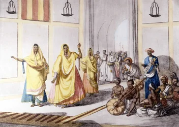 Indisk kultur og sivilisasjon: danser og tradisjonell musikk, India.