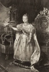 Isabella II (1830-1904). Dronning av Spania (gravering)