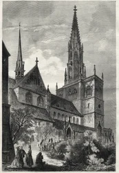 Konstanzer Munster - Konstanz Minster eller Konstanz-katedralen - Tyskland - Cathedrale Notre-Dame (Notre Dame) de Constance - 1868 -