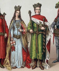 Ladislas II eller V Jagellon (1350-1434), storhertug av Litauen og konge av Polen. Kromolitografi fra 1800-tallet.