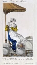 Forhandler av bønner og tørkede linser - i “” Cris de Paris””, deb. 1800-tallet
