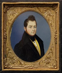 Miniatyrportrett av Camillo Benso, greve av Cavour (maleri