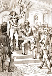 Napoleon distribuerte ordrene til Legion of Honor i 1804.