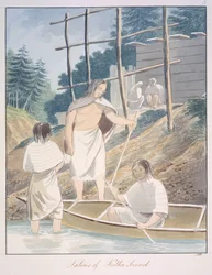 Innfødte fra Nootka Sound, ca. 1843-50 (akvarell)