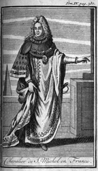 Orders of Knight. Chevalier de Saint Michel in France in the 15th century. In “” History of military orders or knights, of the secure and routine militias of both sexes, which have been established so far. Edition taken from Abbe Giustiniani, R.P.Bonani, M