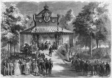 Orleans-festivalen: besøk av keiser Napoleon III (Charles Louis Napoleon Bonaparte, kjent som Louis Napoleon Bonaparte