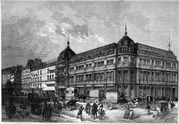 Paris 1872: nye butikker, "Au bon marché"".