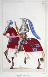Pierre, Viscount de Rohan, Sire de Gie (1451-1513). Marskalk av Frankrike. Gravering av 1830.