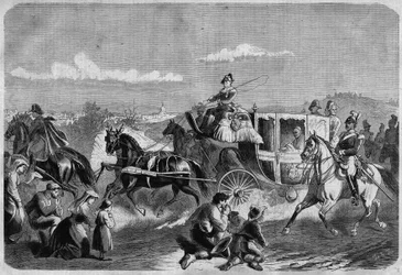 Pope Pius IX and his crew in the Roman countryside. In “The Illustrated Universe”