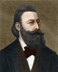 Portrett Ludwig Anzengruber (1839-1889), østerriksk forfatter.
