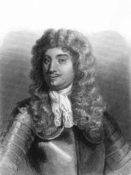 Portrett av Abraham, Marquis Duquesne (1610 - 1688), fransk sjømann - i "Histoire des Français"" av Lavallée, gravering, sd.