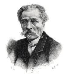 Portrett av Aime Millet, fransk billedhugger, gravør, medaljong og maler (1819 -1891)