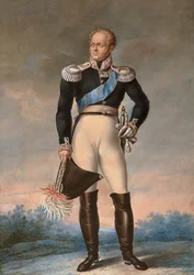 Portrait of Alexander I of Russia, c. 1819 - Watercolor - Foot Portrait of Alexander I, Tsar of Russia (1777-1825)”” Anonymous watercolor