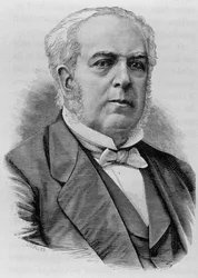 Portrett av Auguste Casimir-Périer (1811 - 1876). Gravering av slutten av 1800-tallet i "Histoire de France"" av H. Martin.