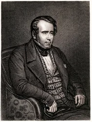 Portrett av Augustin Thierry, fransk historiker (gravering