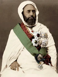Portrett av Ben Mahi Ed Din Abd El Kader (Abd El-Kader) (1808-1883) Emir Algerian